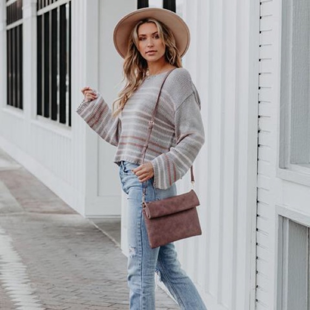 VICI Grey striped Sweater